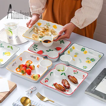 Японские пельмени тарелка керамическая глубокая тарелка с соусом тарелку тарелка креветок завтрак дома небольшой свежей клубники